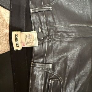 L'AGENCE Metallic Black Women's Skinny Jeans